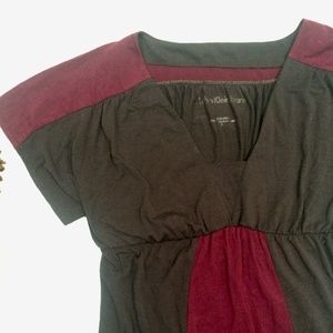 CKJ color block short sleeve tunic dress